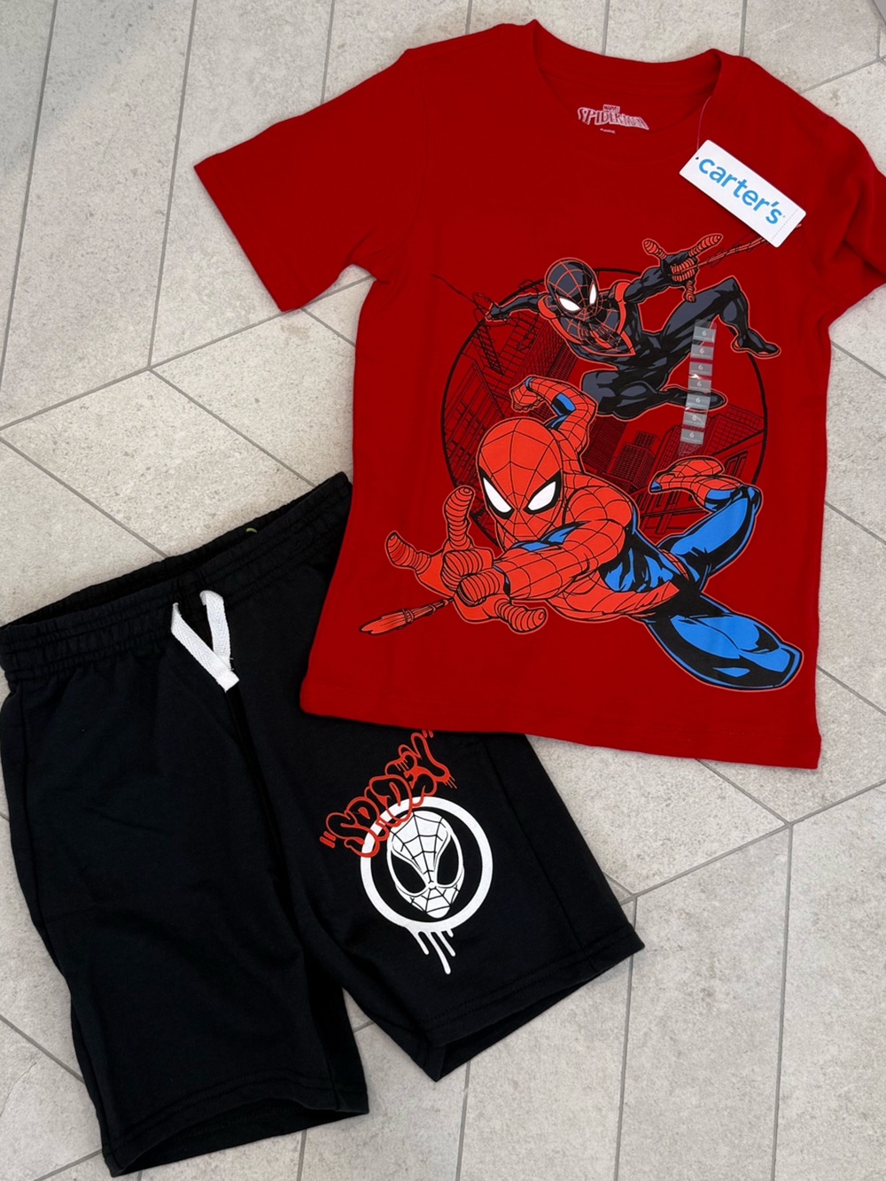 Marvel Spider-Man Red and Black Graphic Tee